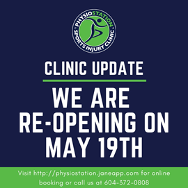 Physiostation reopening May 19th
